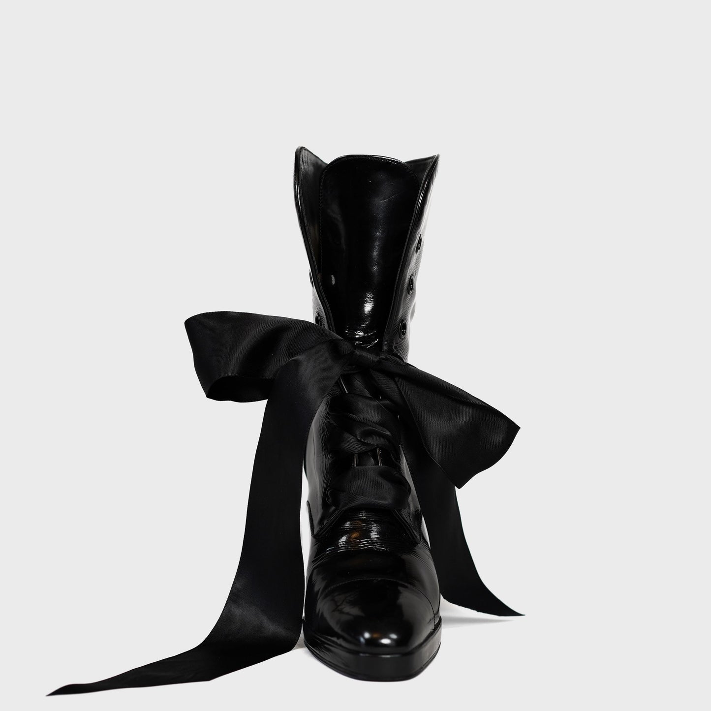 Bottines Vernis Noir Chanel FW 1994 par Karl Lagerfeld