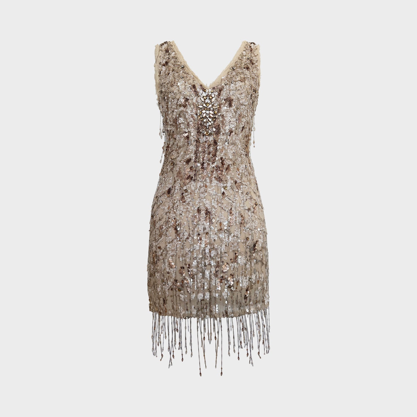 Robe Brodée Beige Roberto Cavalli Resort 2012