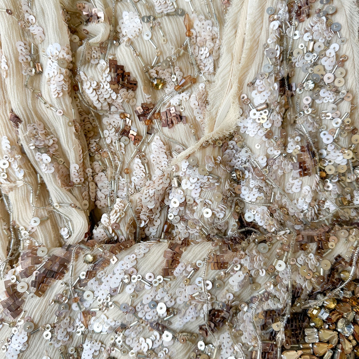 Robe Brodée Beige Roberto Cavalli Resort 2012