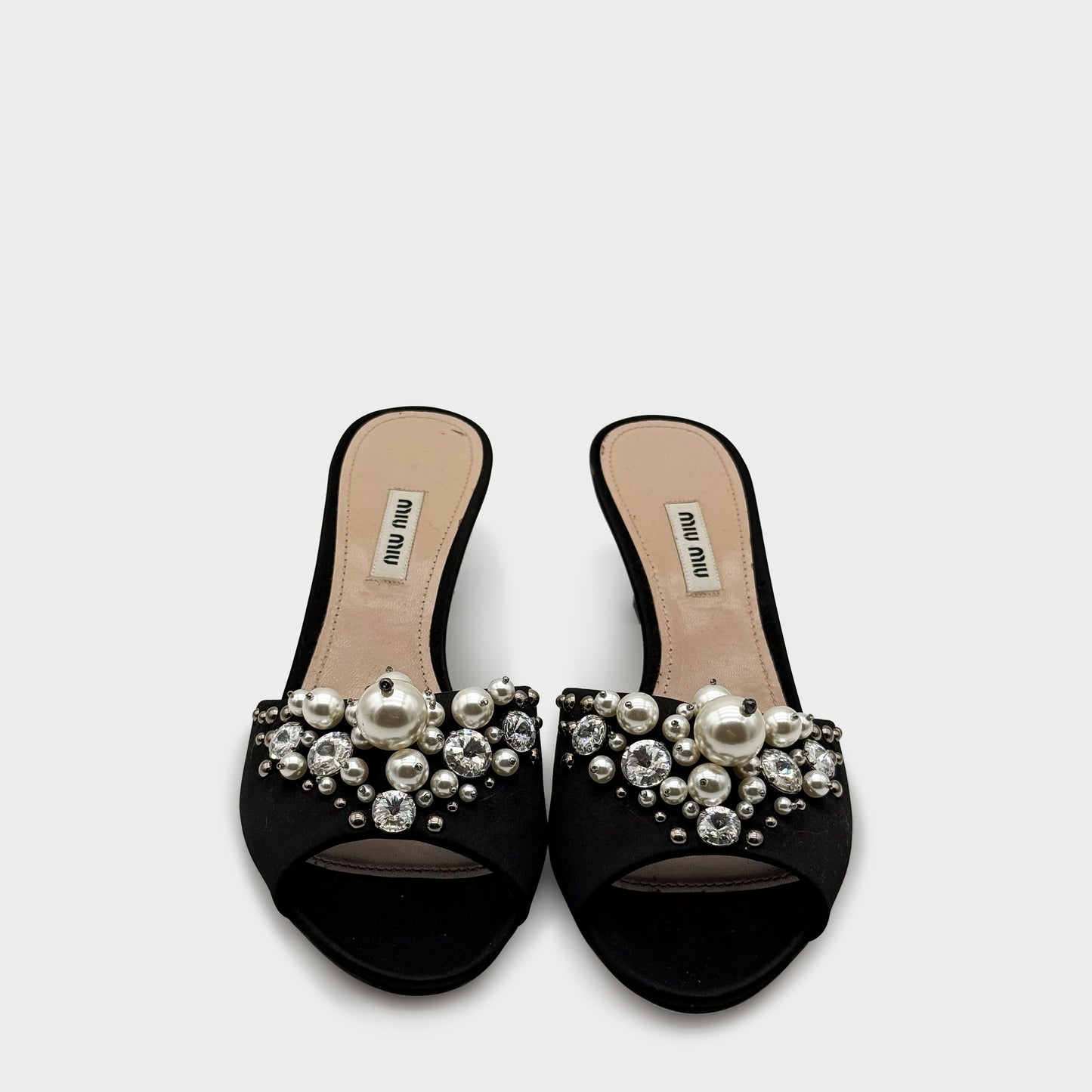 Mules Perle Noir Miu Miu 2010 par Miuccia Prada