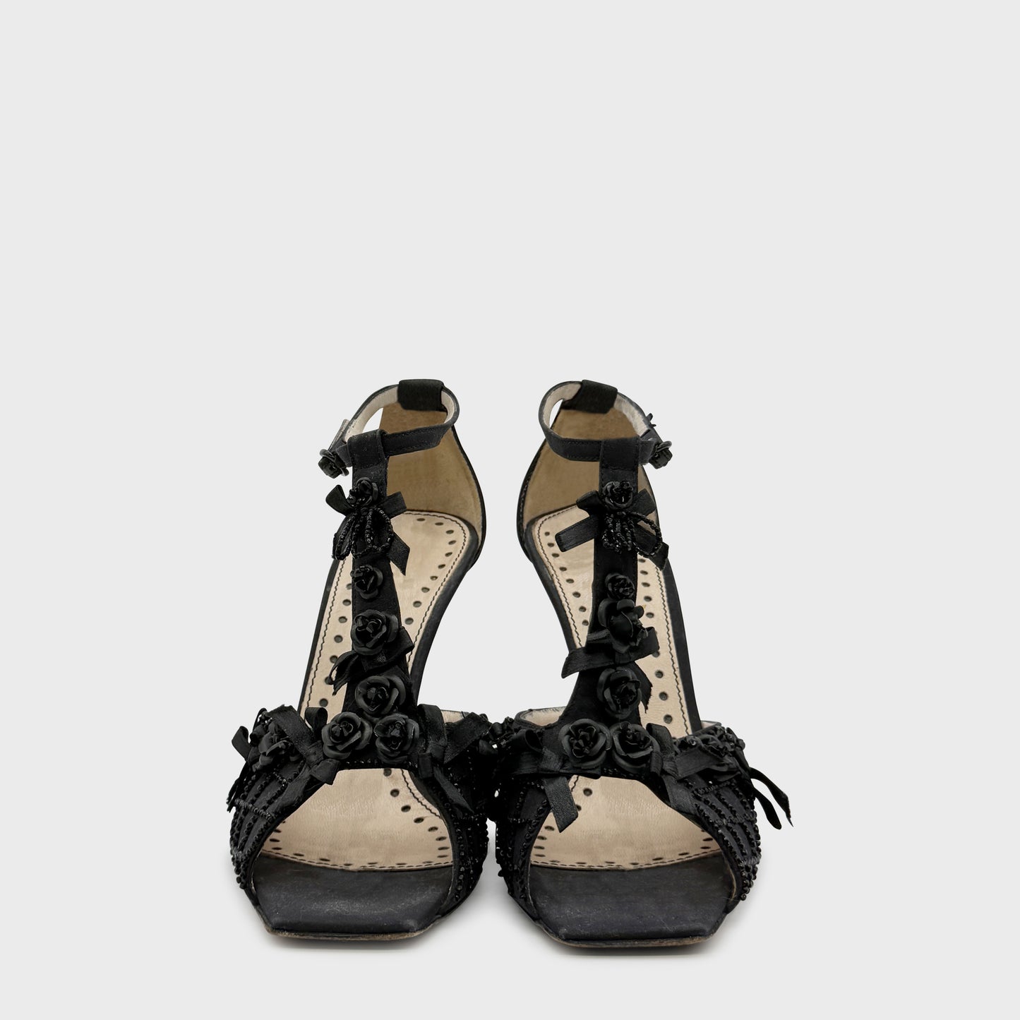 Escarpin Noir Brodé Yves Saint Laurent 2000