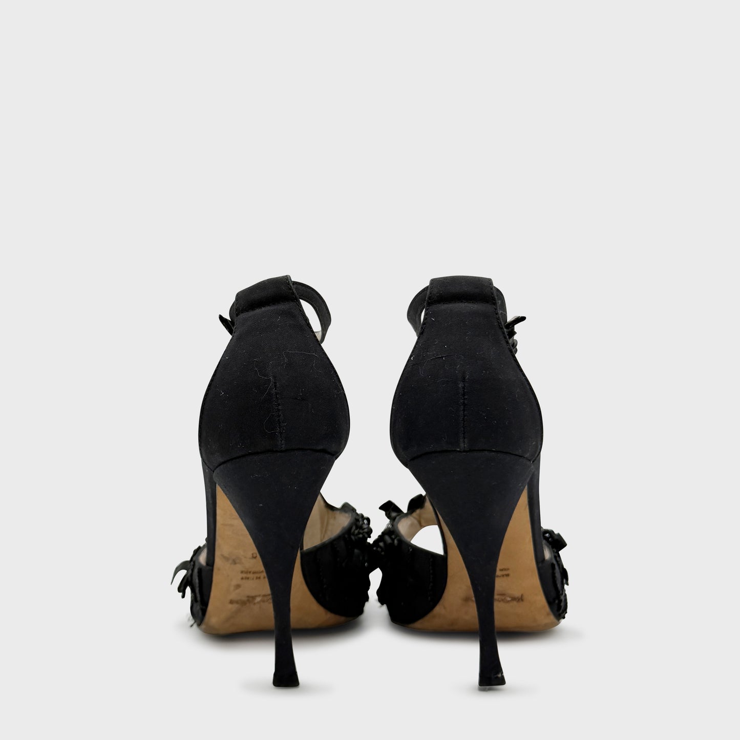 Escarpin Noir Brodé Yves Saint Laurent 2000