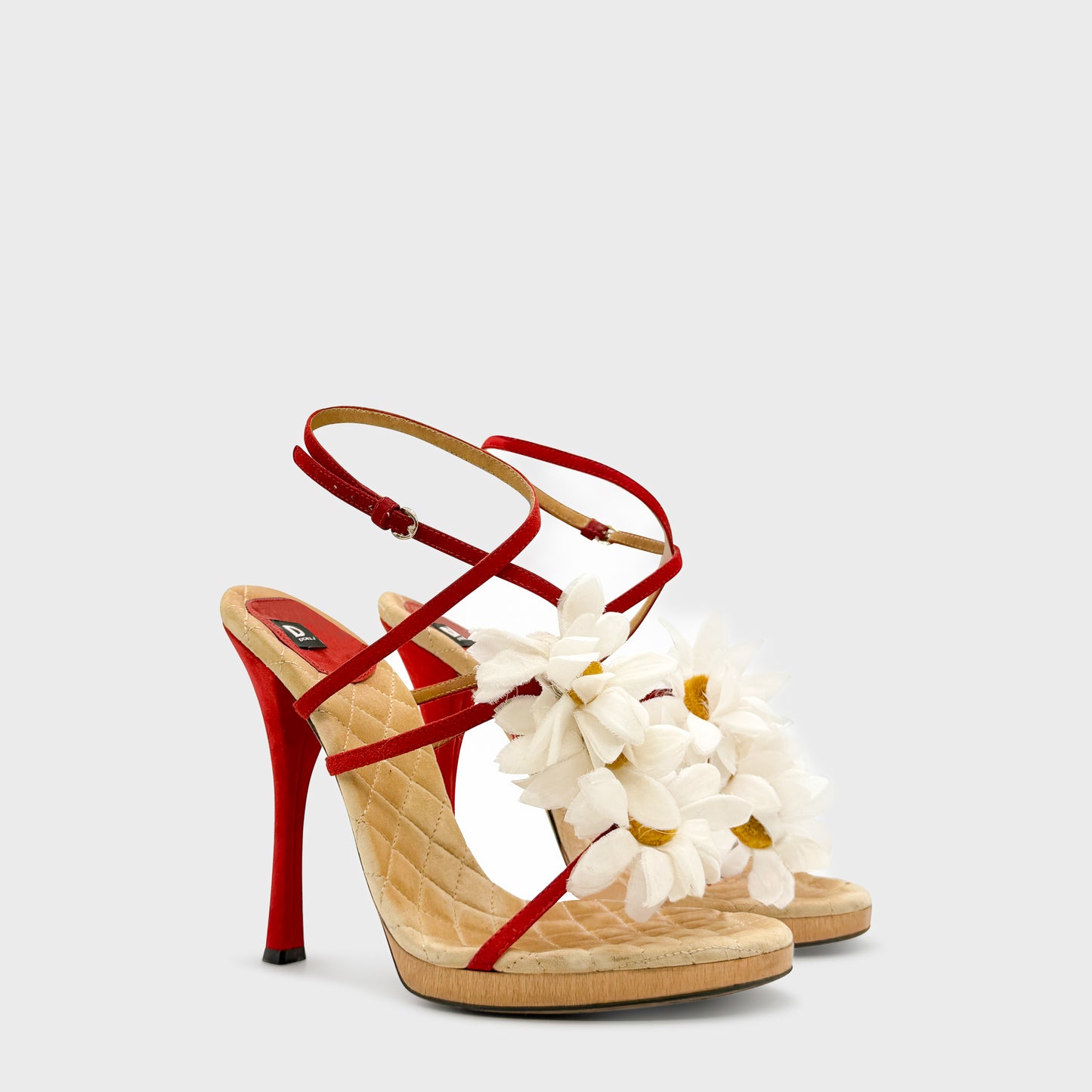 Sandale Rouge Fleur Dolce Gabbana 2000