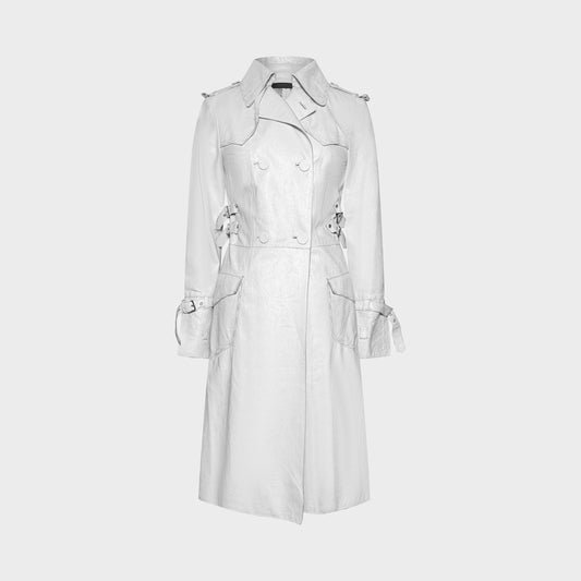 Trench Cuir Blanc Roberto Cavalli 2000