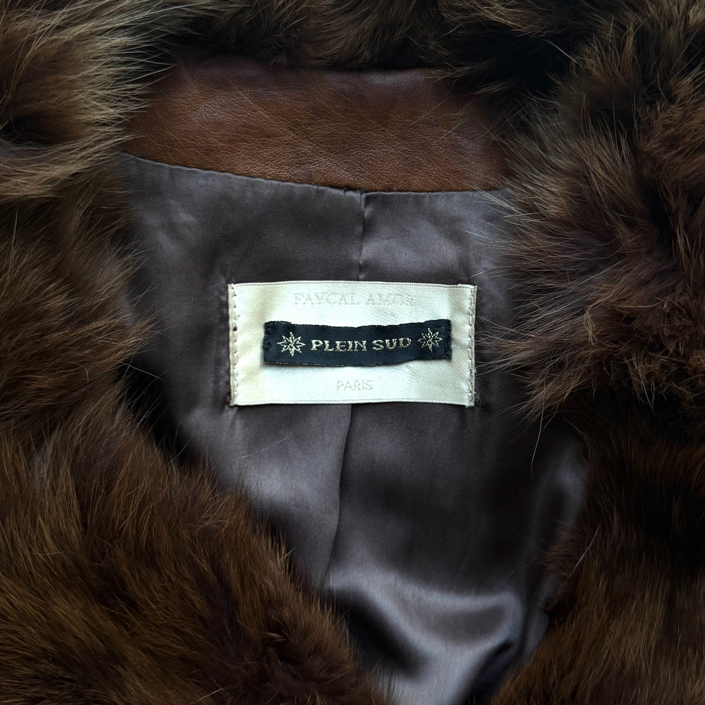 Manteau Fourrure Marron Plein Sud 2000