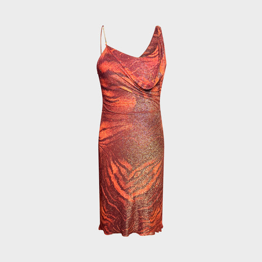 Tiger Shiny Dress Roberto Cavalli SS 2000