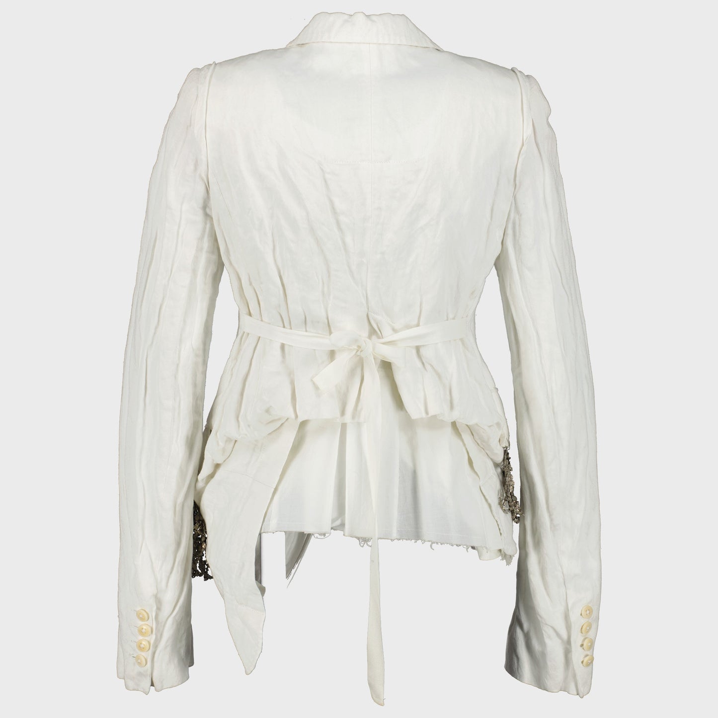 Veste Blanche Destructuré blanche Ann Demeulemeester 1990