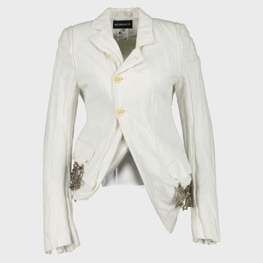 Veste Blanche Destructuré blanche Ann Demeulemeester 1990