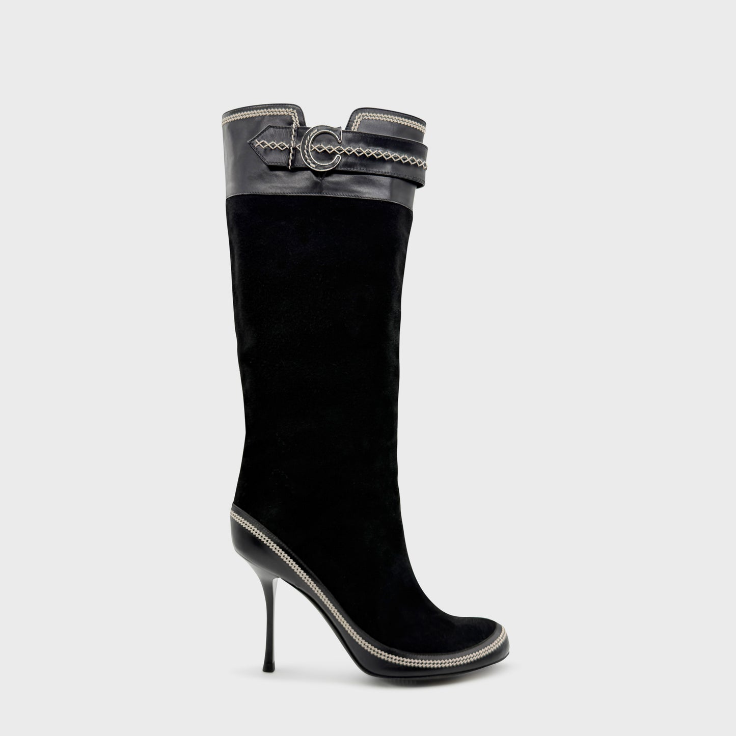 Bottes Daim Noir Christian Dior SS 2005  par John Galliano