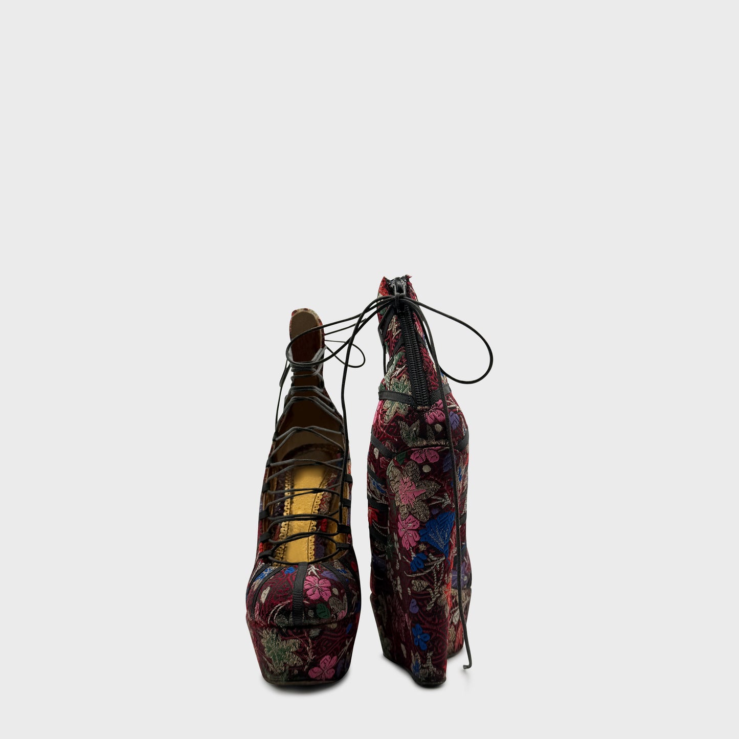 Bottines Jacquard Pourpre John Galliano 2004