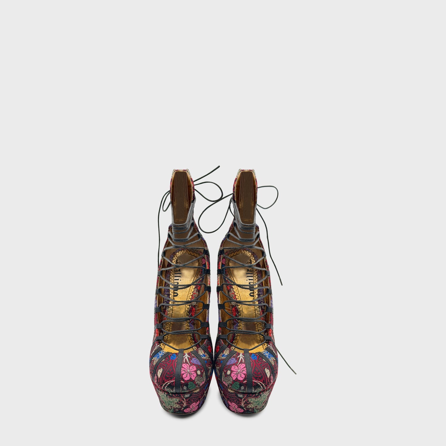 Bottines Jacquard Pourpre John Galliano 2004