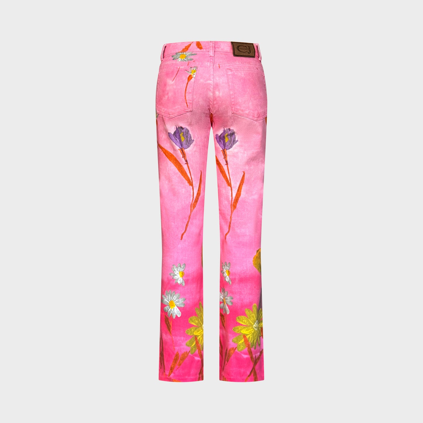 Pink Flower Denim Roberto Cavalli 2000
