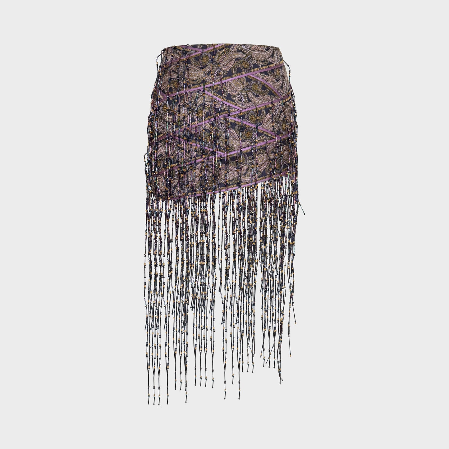 Jupe Brodée Violette Haute Couture 2000 par Angelo Tarlazzi