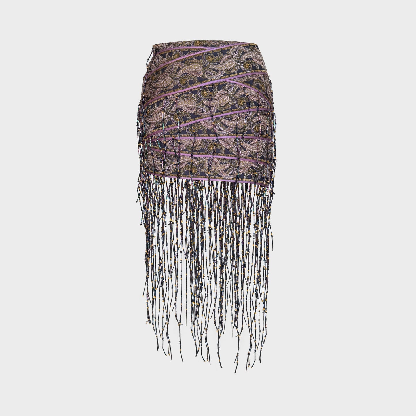 Jupe Brodée Violette Haute Couture 2000 par Angelo Tarlazzi