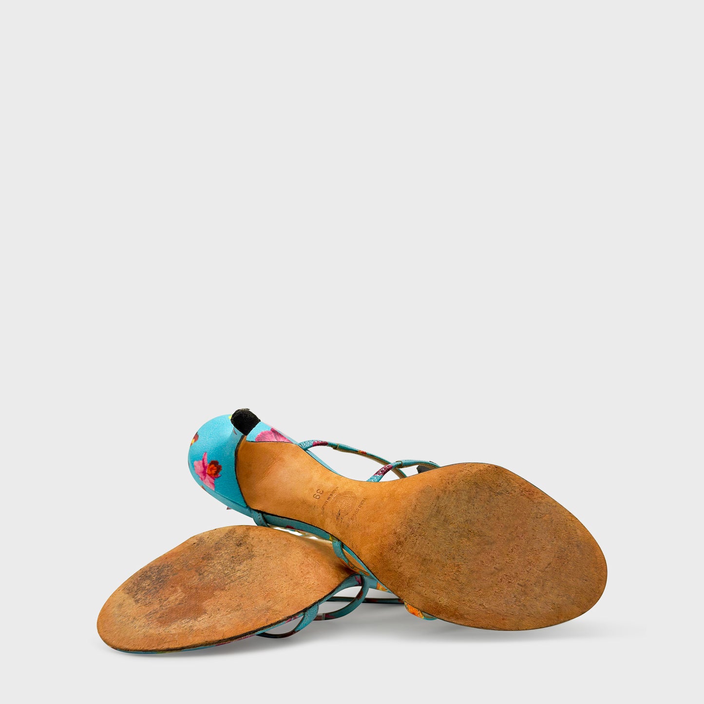 Sandales Bleu et Fleur Versace 2000