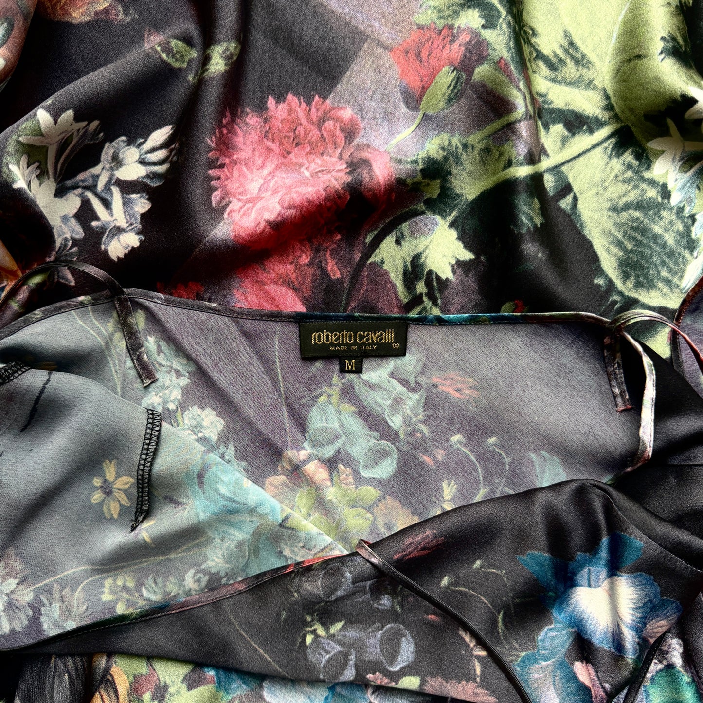 Robe Soie Print Fleur Roberto Cavalli FW 1994