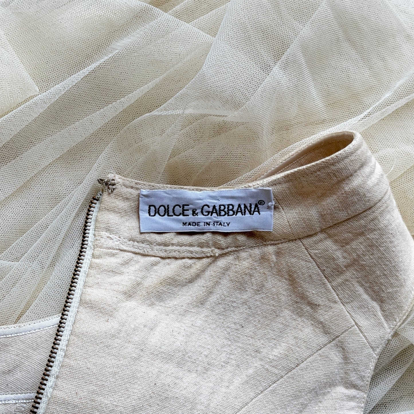 Robe Beige Mariée Dolce Gabbana SS 1994
