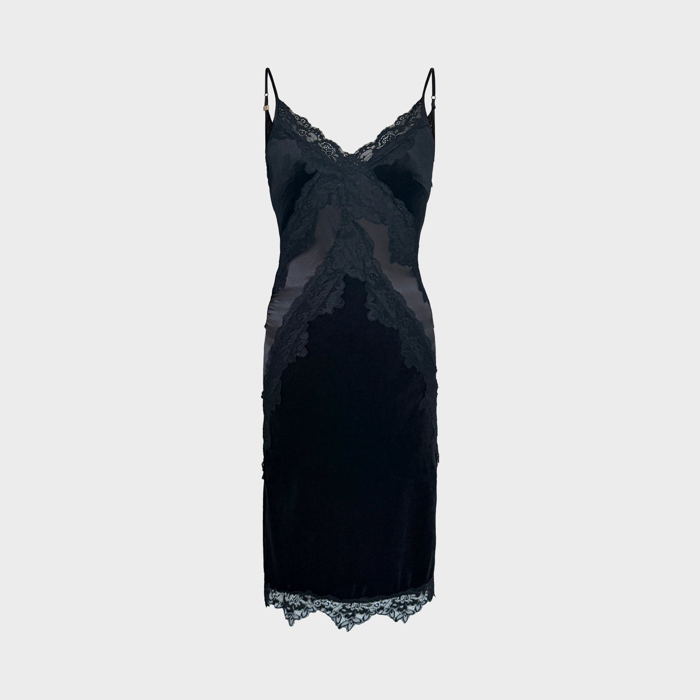 Robe Noir Velours et Dentelle Dolce Gabbana FW 2004