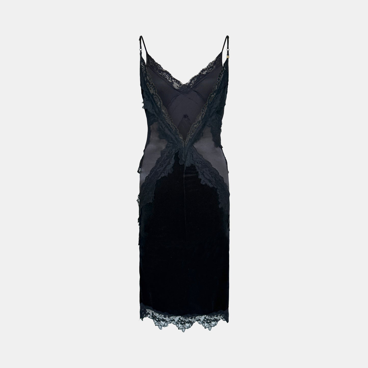 Robe Noir Velours et Dentelle Dolce Gabbana FW 2004