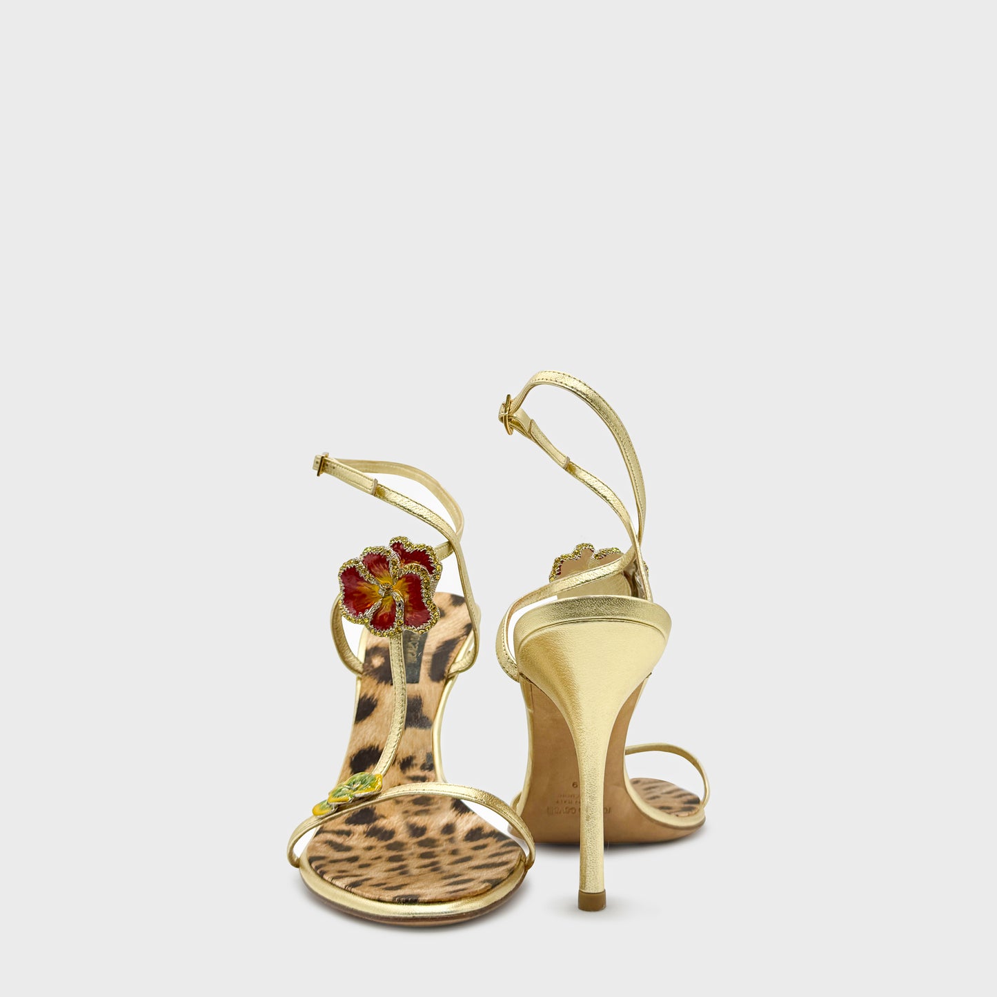 Escarpin Or Fleur Roberto Cavalli 2000
