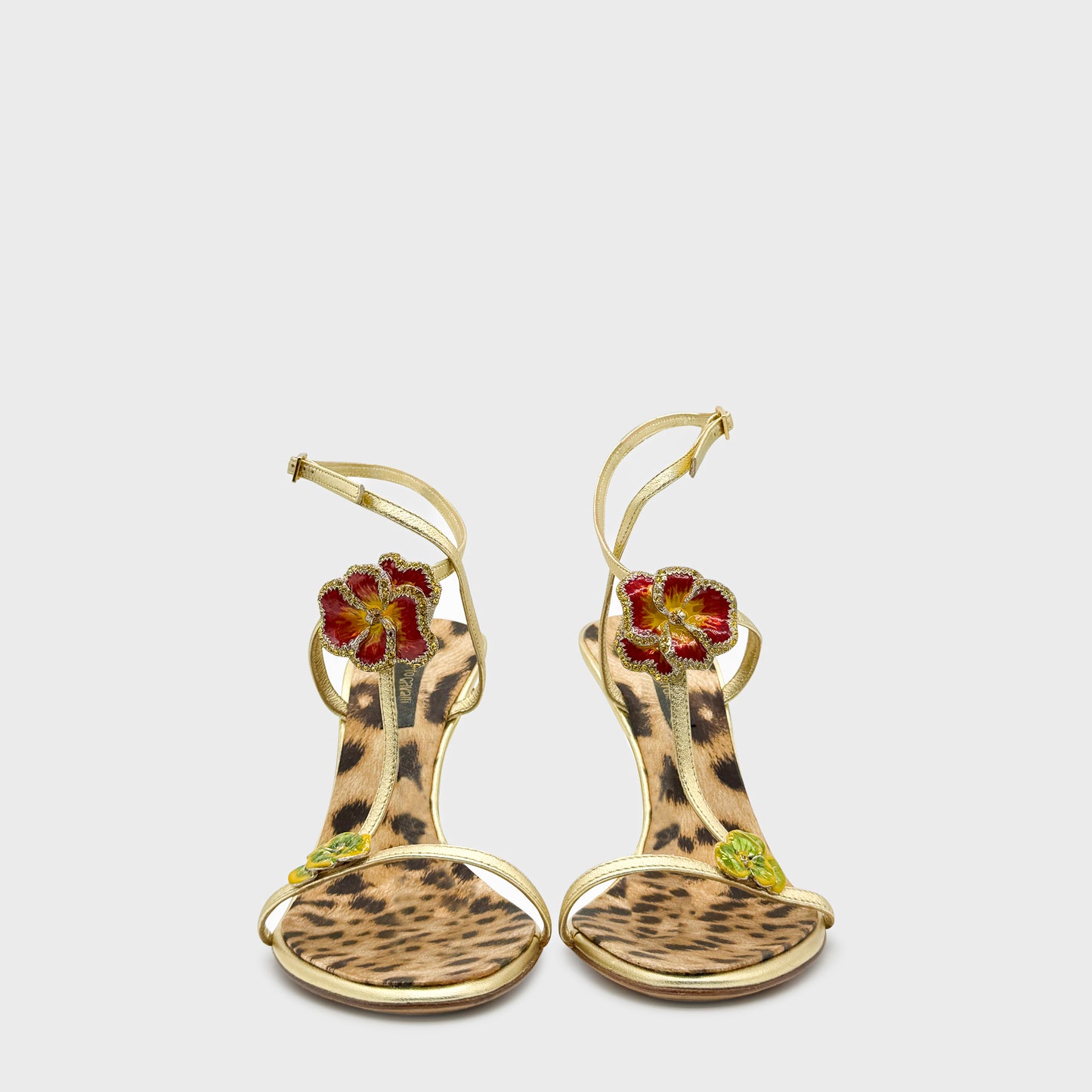 Escarpin Or Fleur Roberto Cavalli 2000