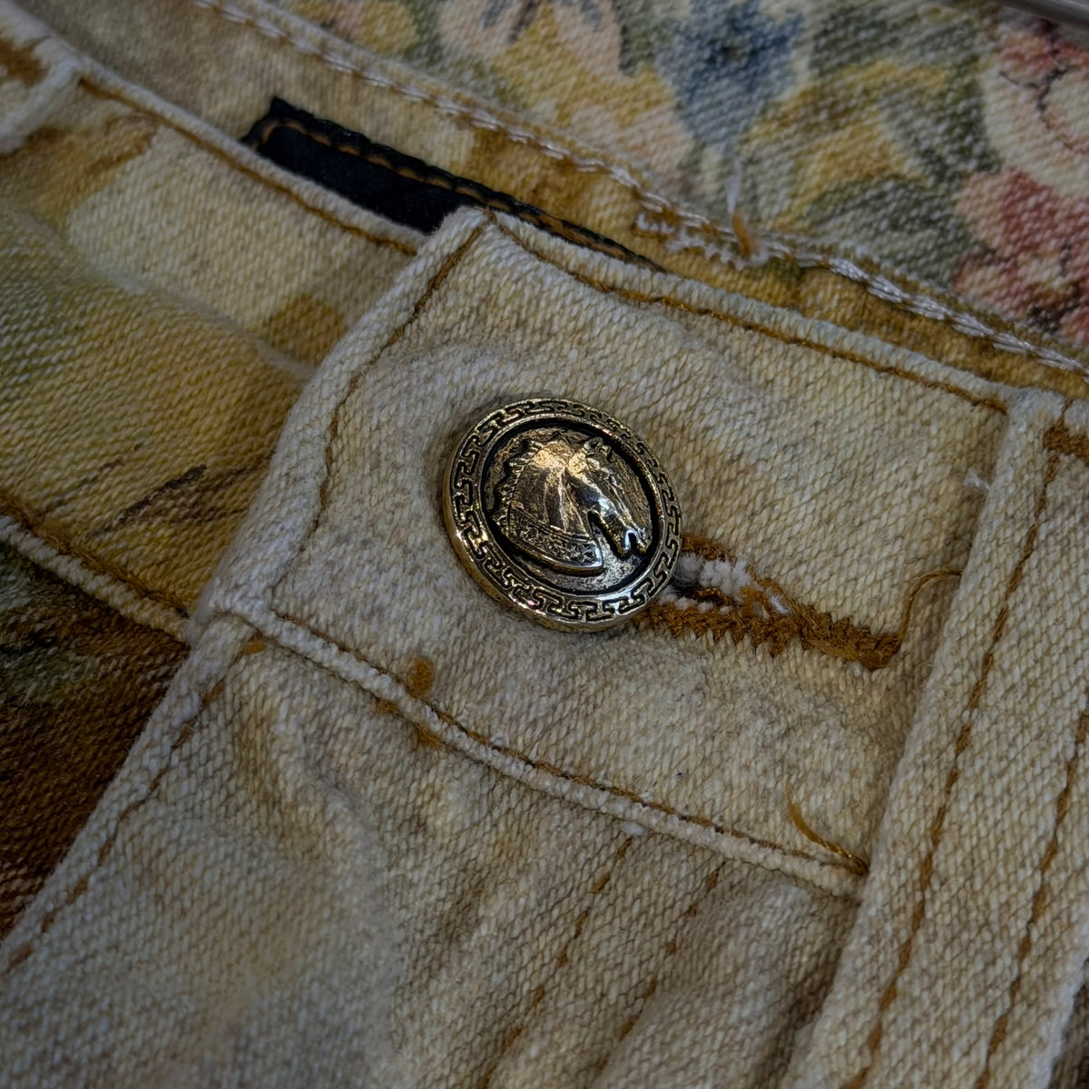 Renaissance Print Jeans Roberto Cavalli FW 1994