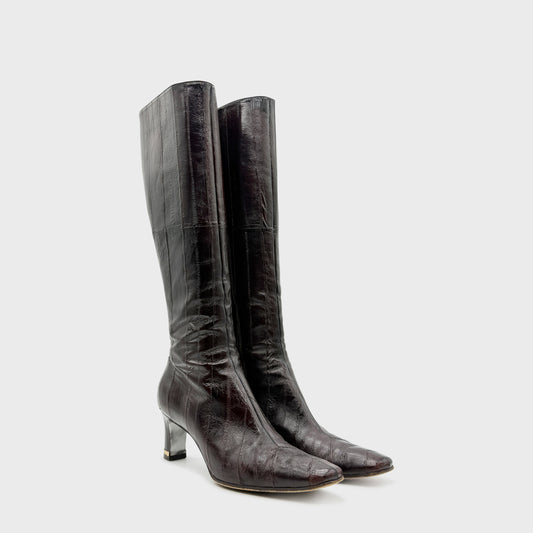 Bottes Marron Anguille Dolce Gabbana 2000