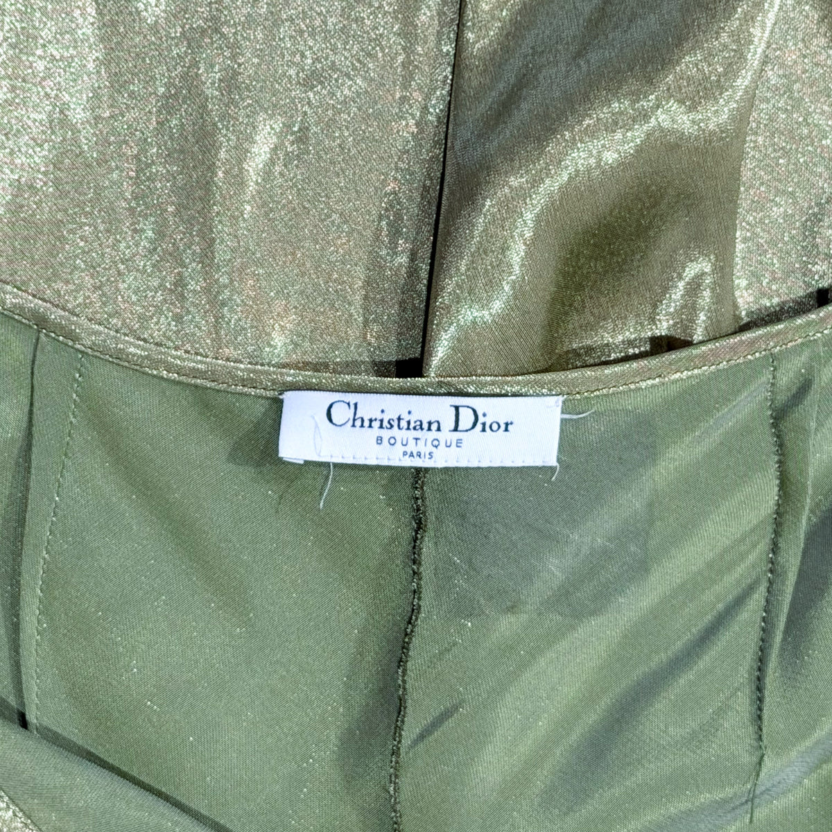 Metallic Gold Silk Skirt Christian Dior SS 1998 by John Galliano