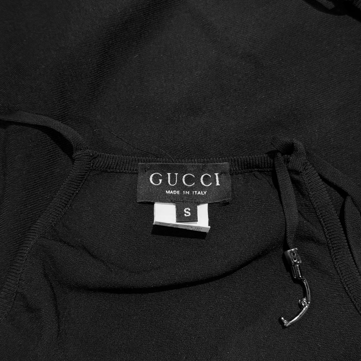 Black Buckled Tank Top Gucci SS 1998 by Tom Ford