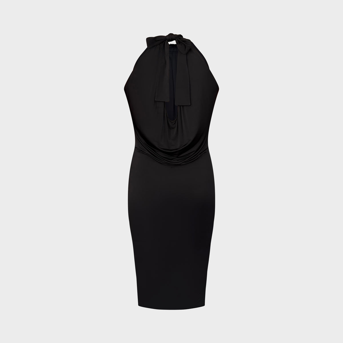 Black Pleated Open-Back Dress Gucci 2000s by Tom Ford