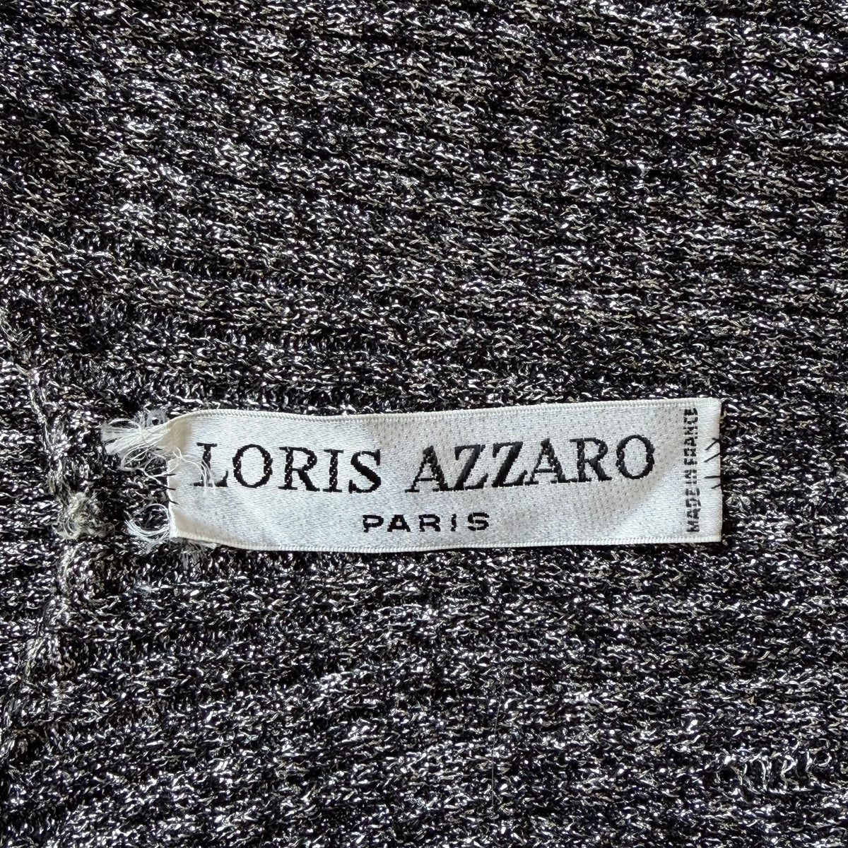 Metallic Knit Embellished Cut-Out Top Loris Azzaro 1970s
