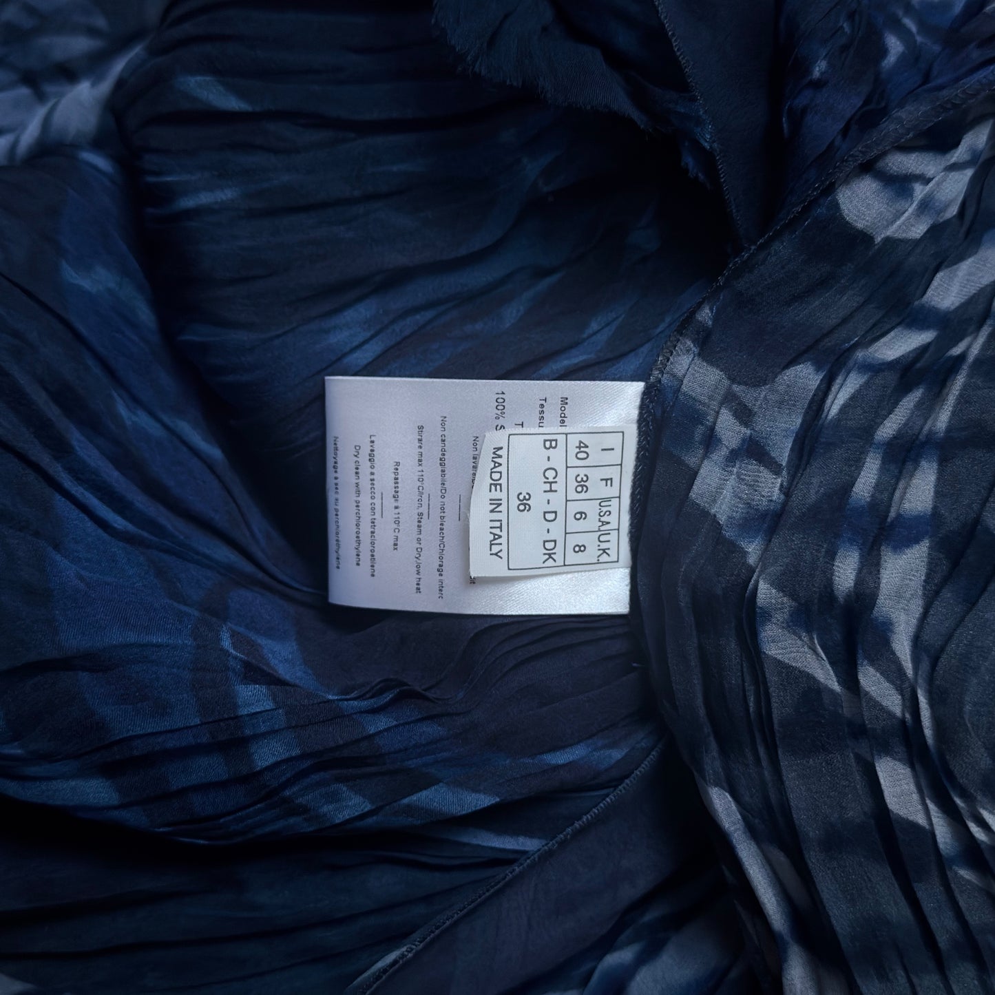Blue Pleated Chiffon Ruffle Gown Emilio Pucci SS 2011