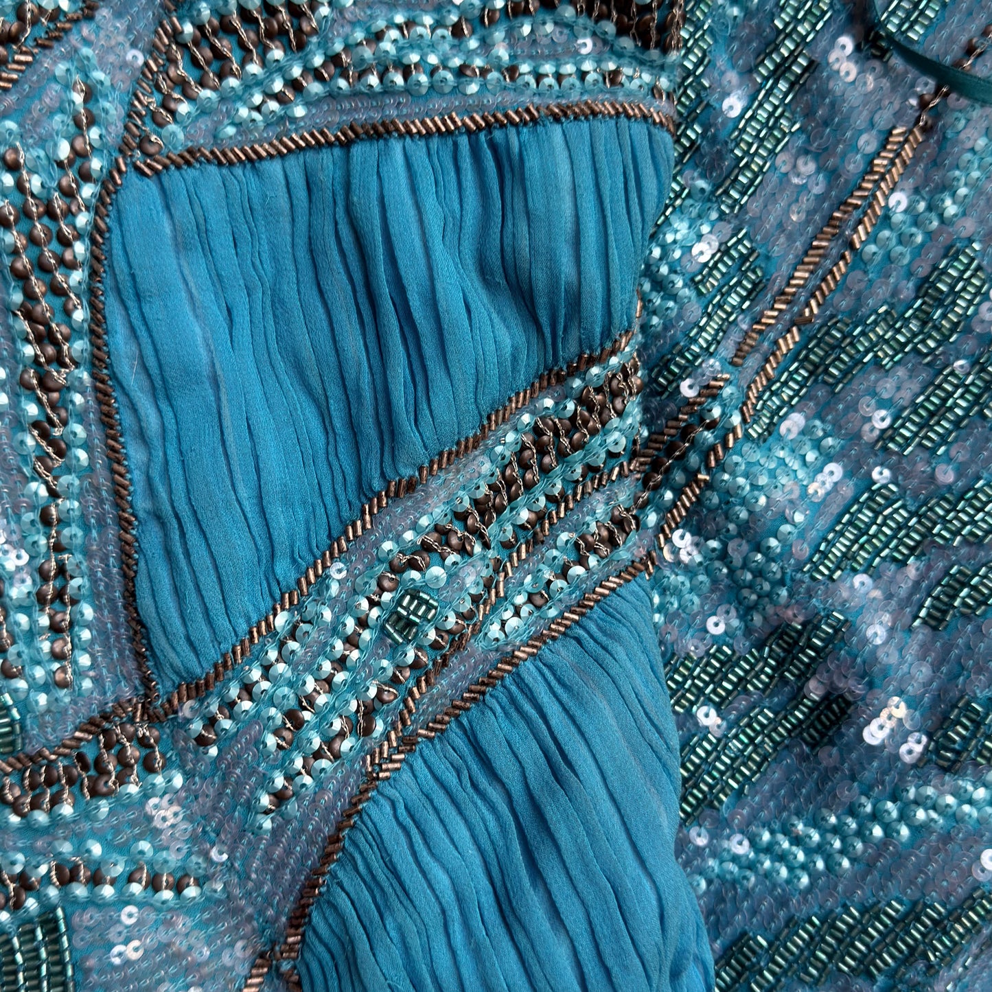 Turquoise Embellished Mini Dress Roberto Cavalli Pre-Fall 2012