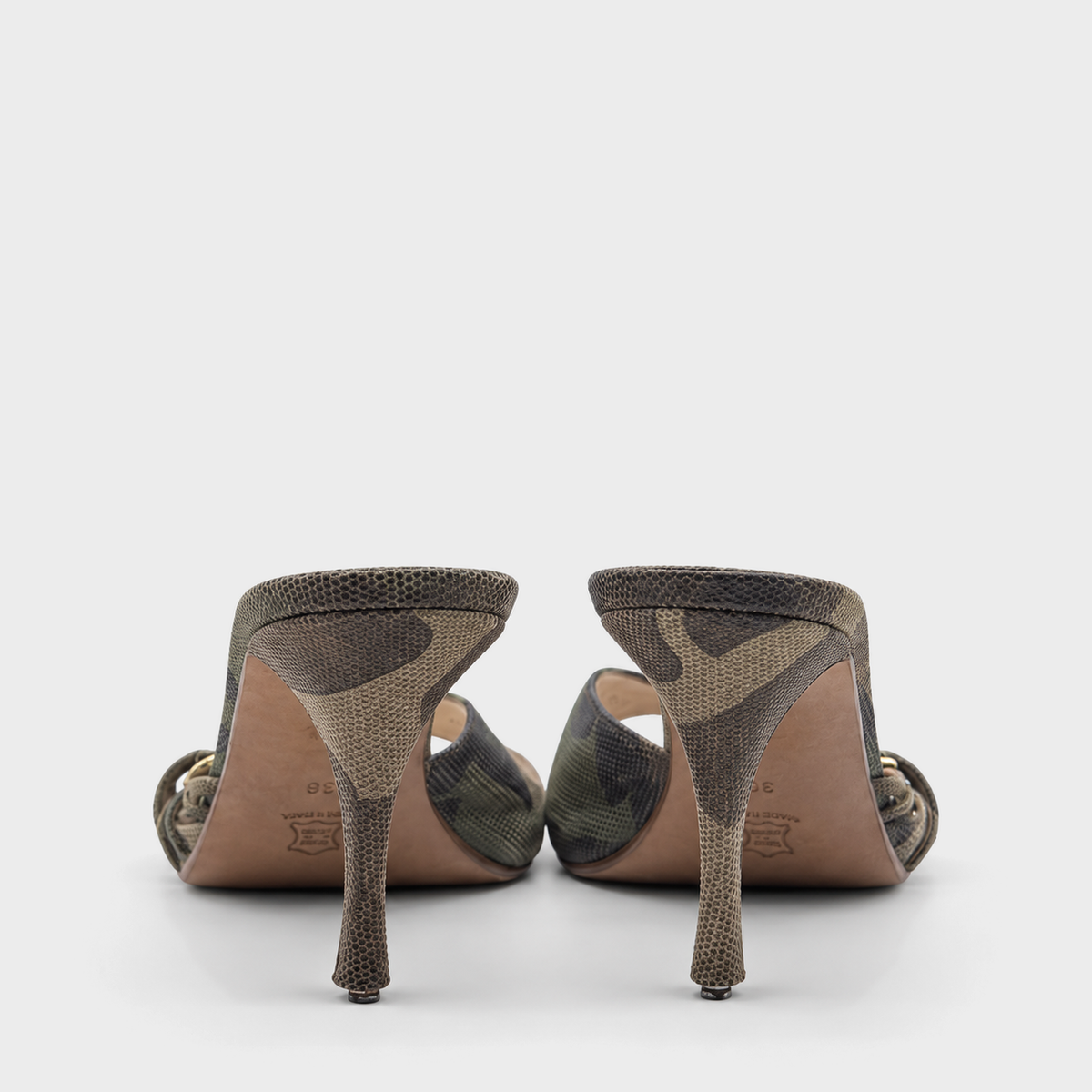 Brown Lizard-Effect Heeled Sandals Christian Dior SS 2001 by John Galliano