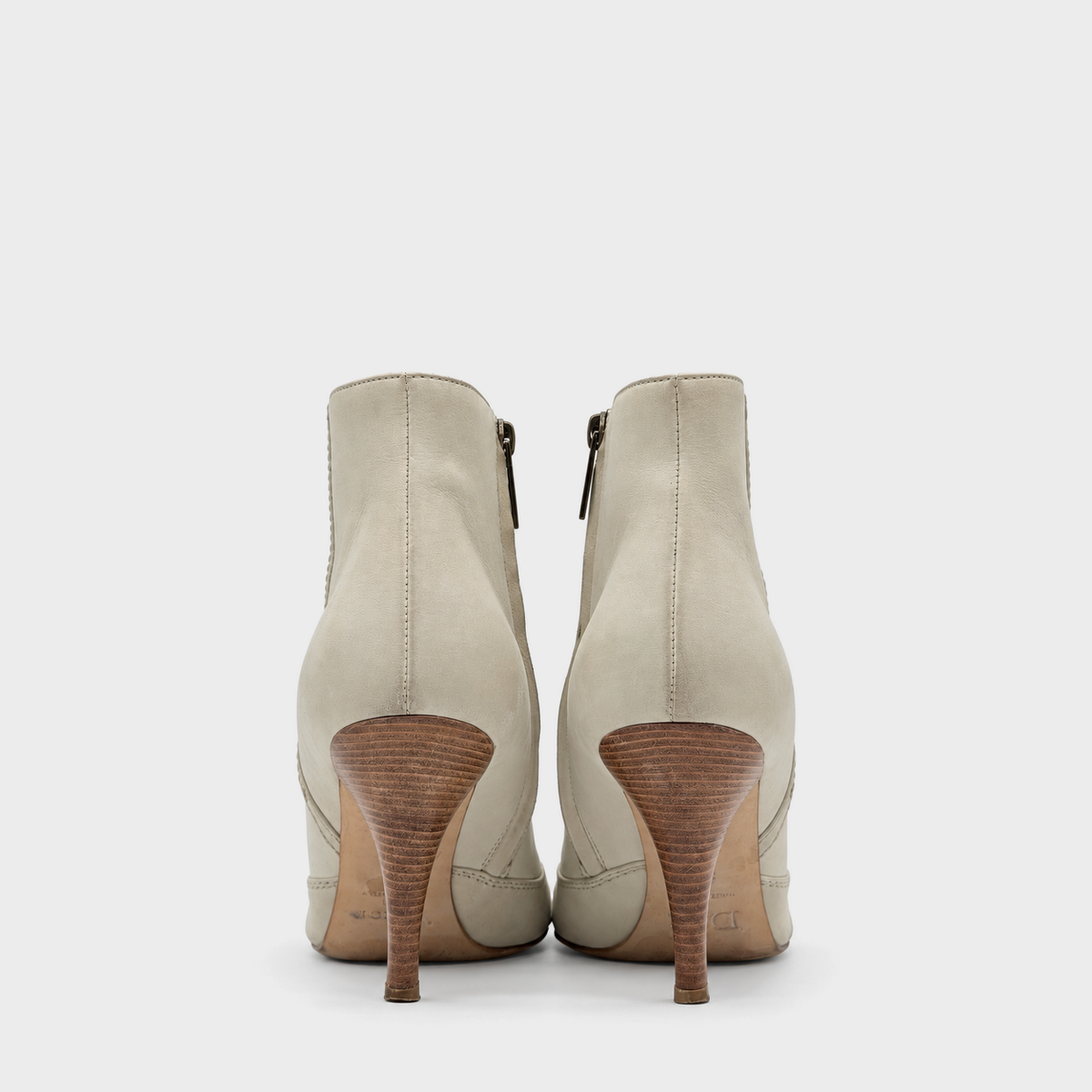 Ivory Leather Padlock Ankle Boots Christian Dior SS 2007 by John Galliano