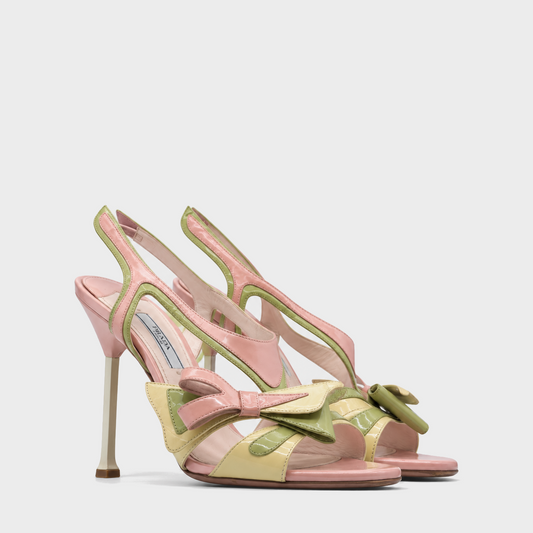 Pastel Patent Leather Bow Sandals Prada SS 2012 by Miuccia Prada
