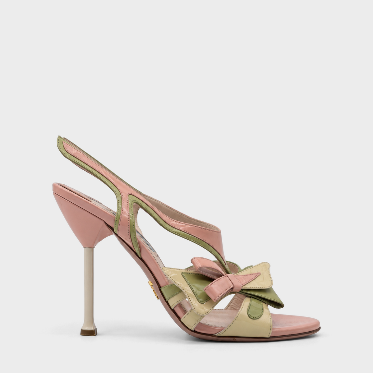 Pastel Patent Leather Bow Sandals Prada SS 2012 by Miuccia Prada