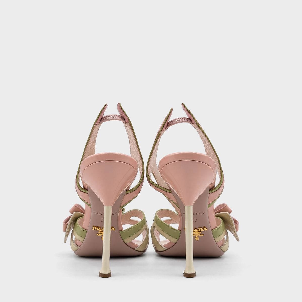 Pastel Patent Leather Bow Sandals Prada SS 2012 by Miuccia Prada