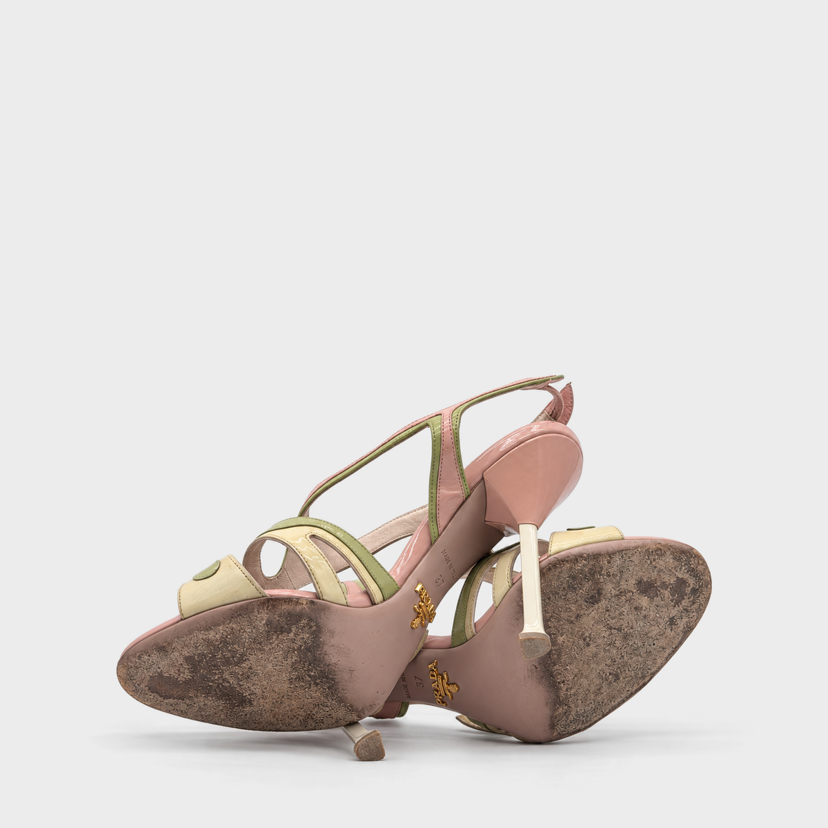 Pastel Patent Leather Bow Sandals Prada SS 2012 by Miuccia Prada