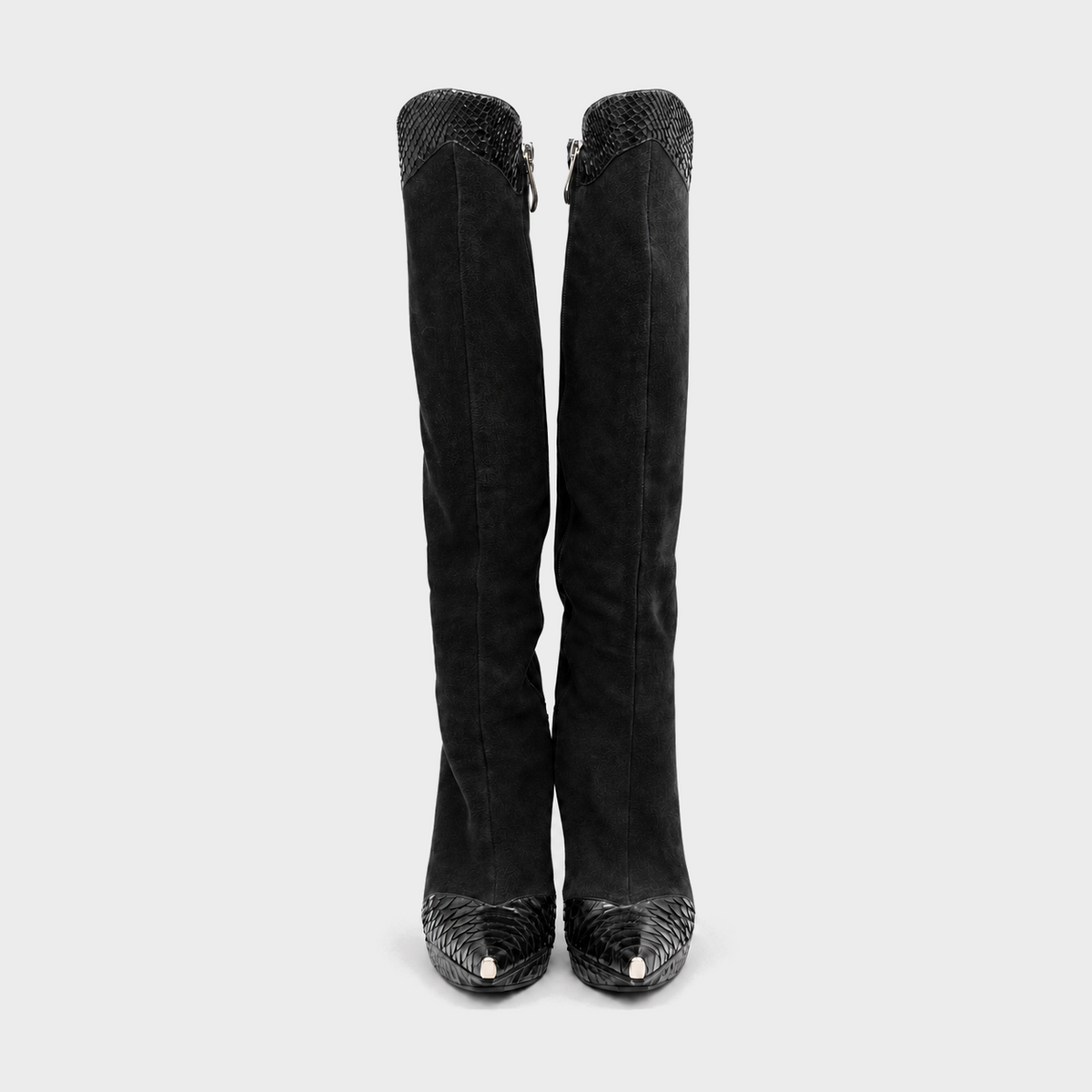 Black Python High Boots Gianmarco Lorenzi
