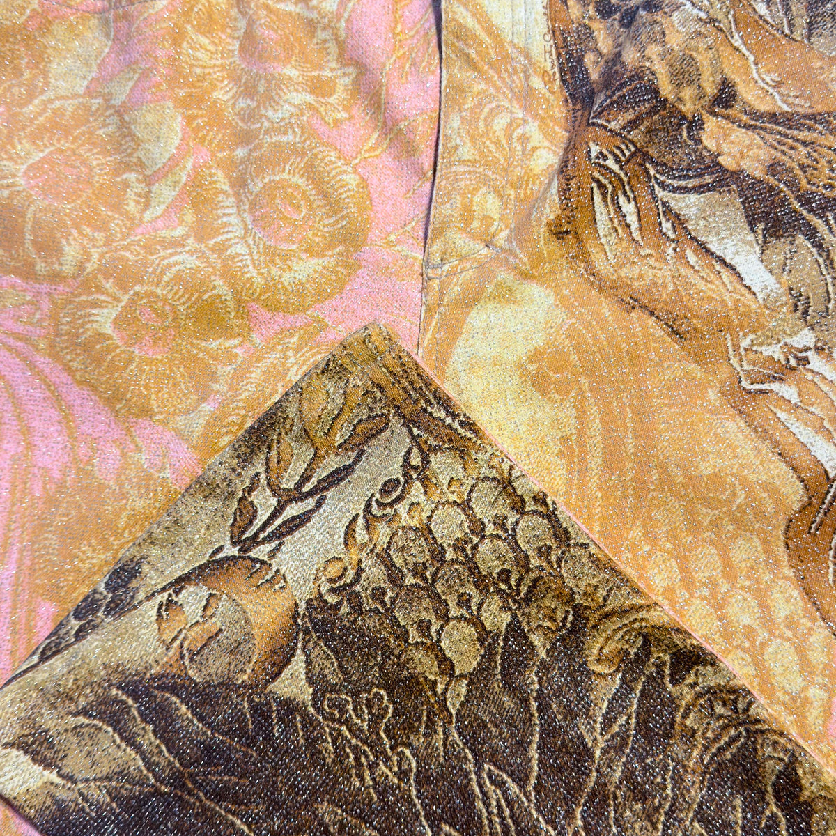 Pink Animal Print Jeans Roberto Cavalli FW 2001
