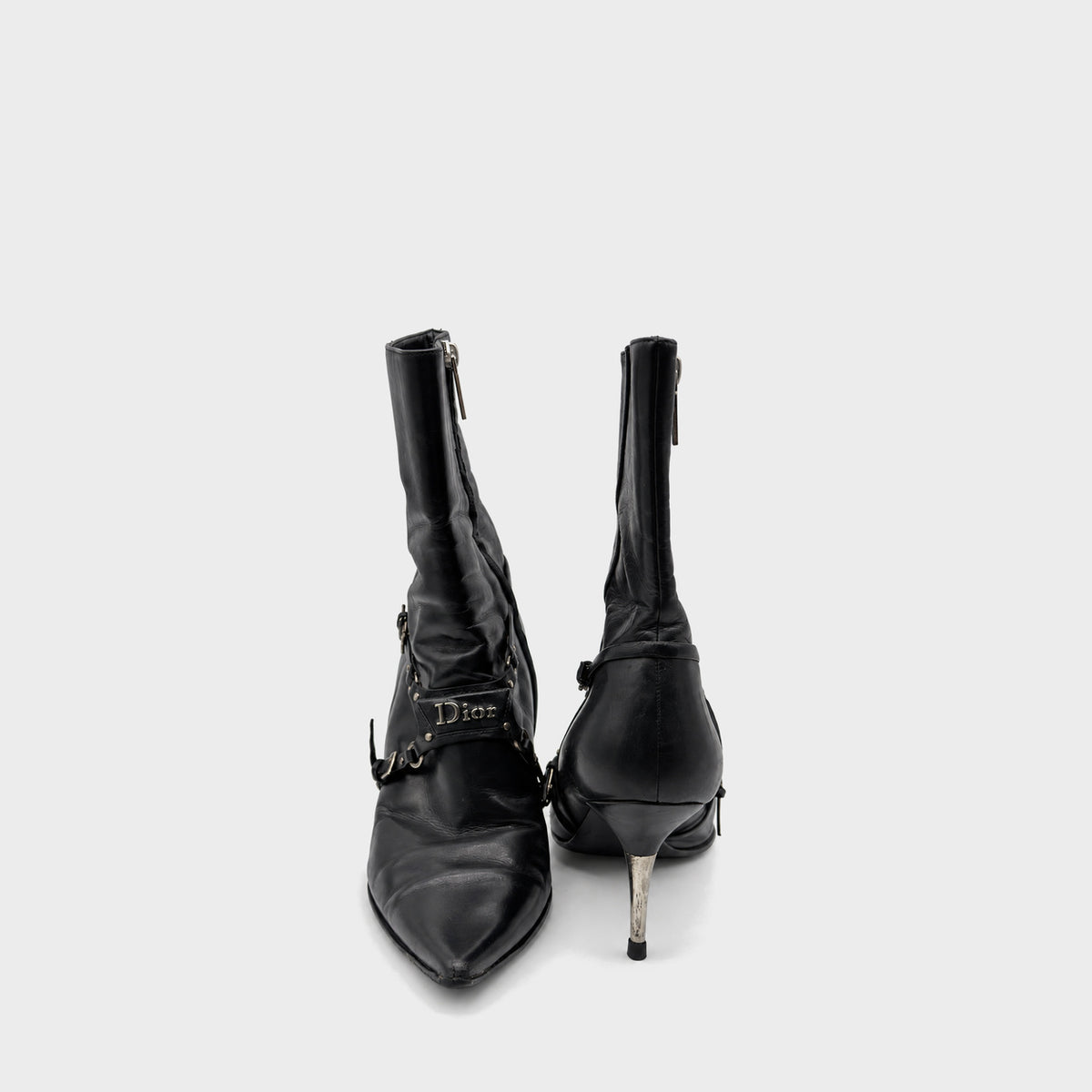 Dior by Galliano F/W 2003 "Hardcore" Black Leather Boots