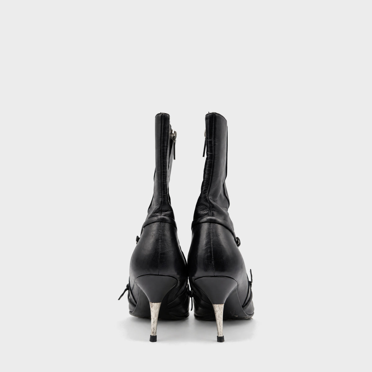 Dior by Galliano F/W 2003 "Hardcore" Black Leather Boots