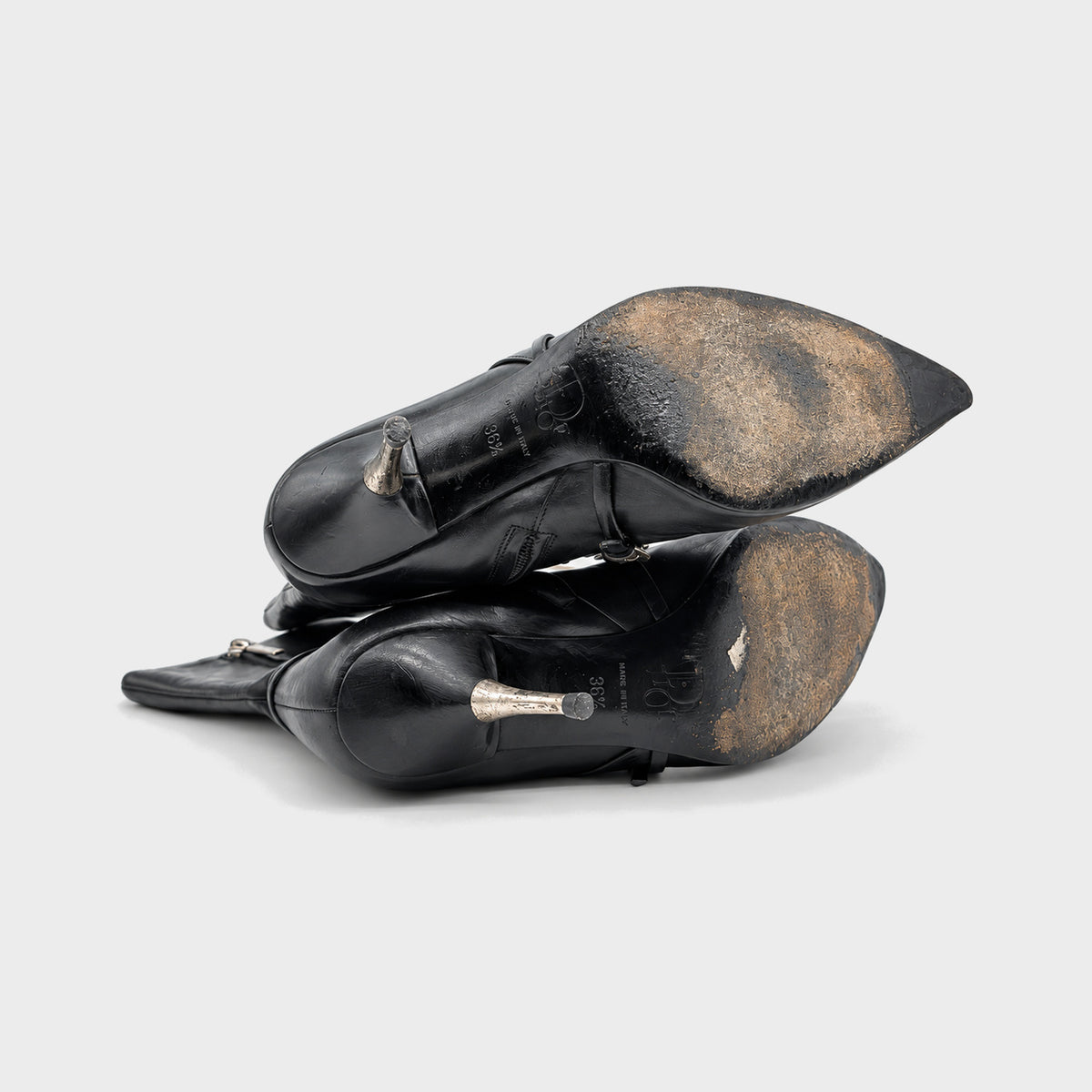 Dior by Galliano F/W 2003 "Hardcore" Black Leather Boots