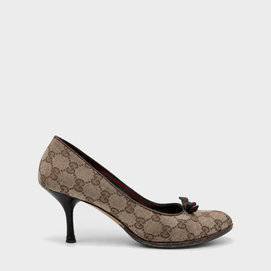 GG Monogram Bow Pumps Gucci 2000s
