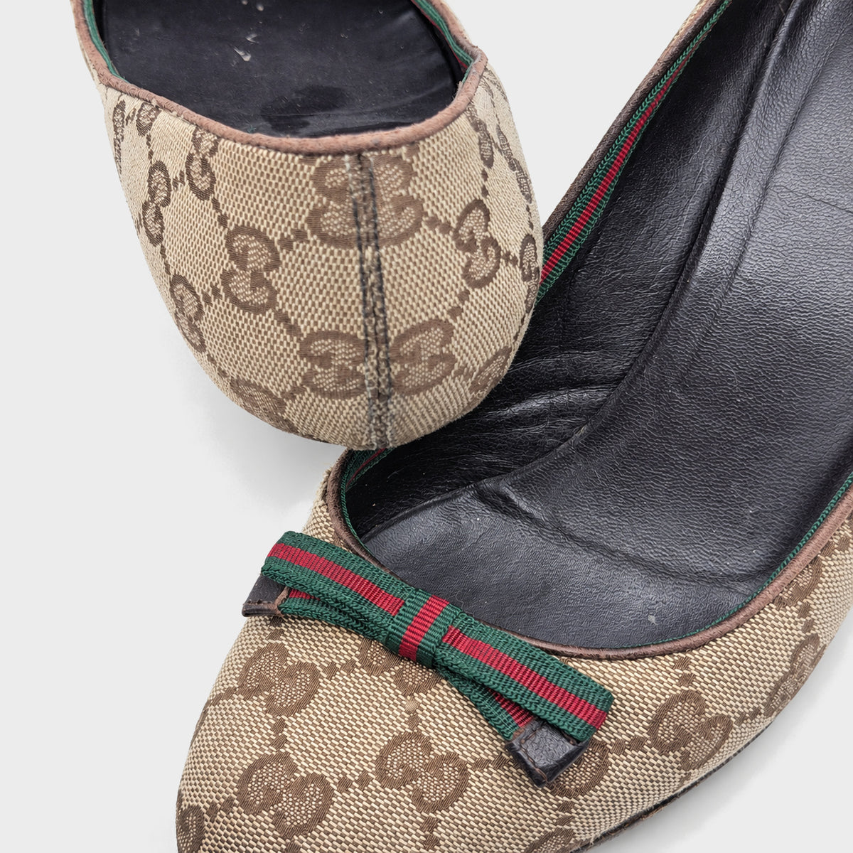 GG Monogram Bow Pumps Gucci 2000s