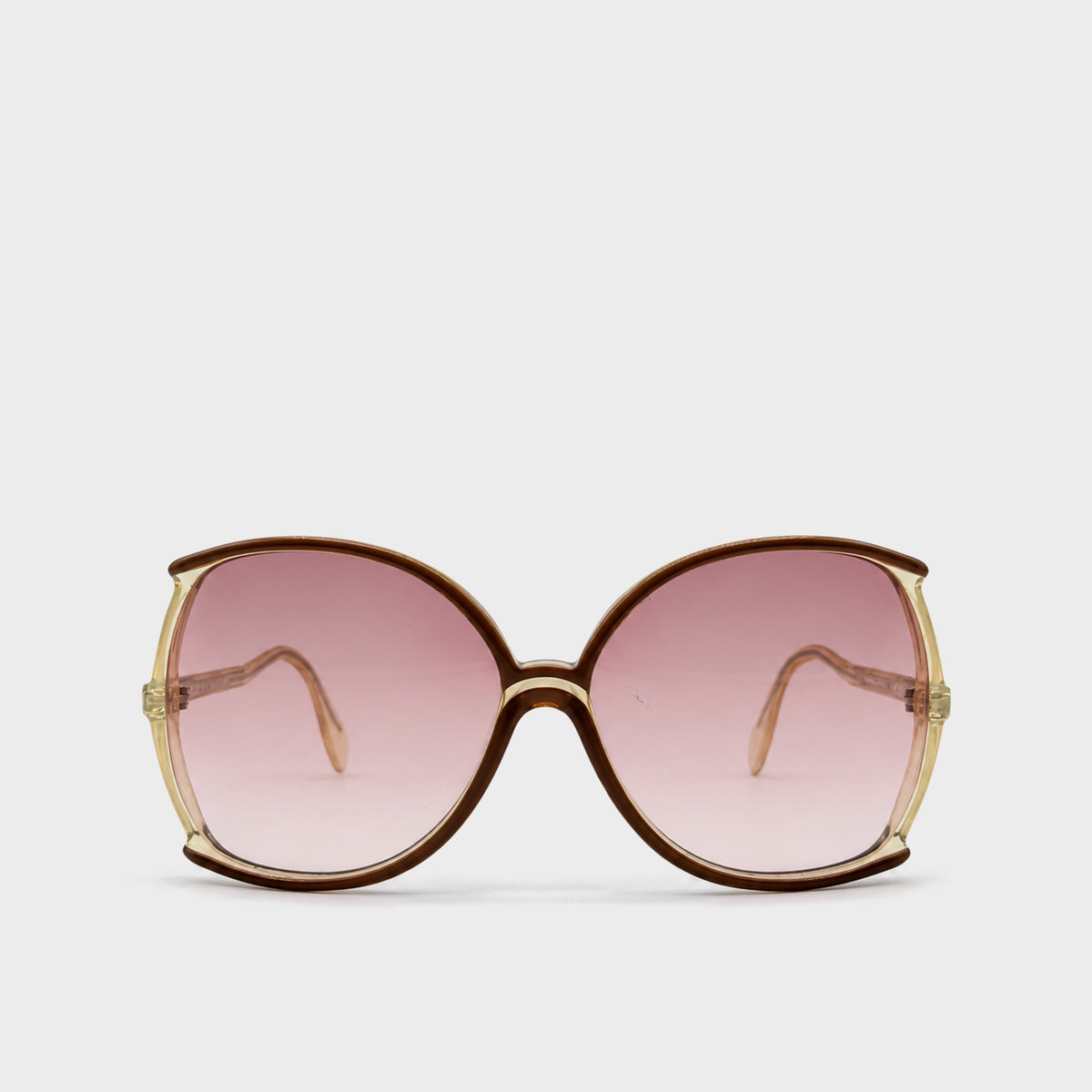 Brown Oversized Sunglasses Silhouette 1970s