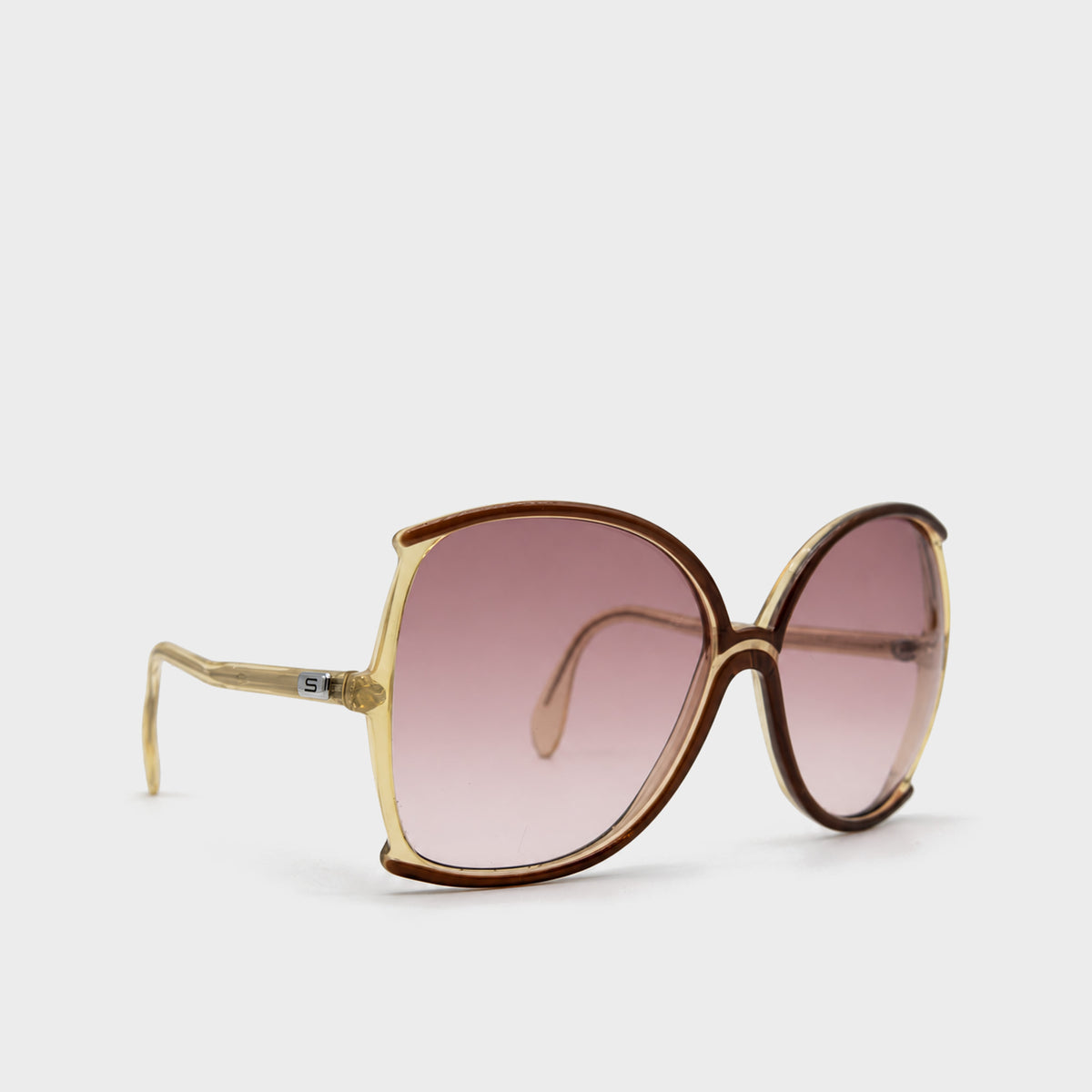 Brown Oversized Sunglasses Silhouette 1970s