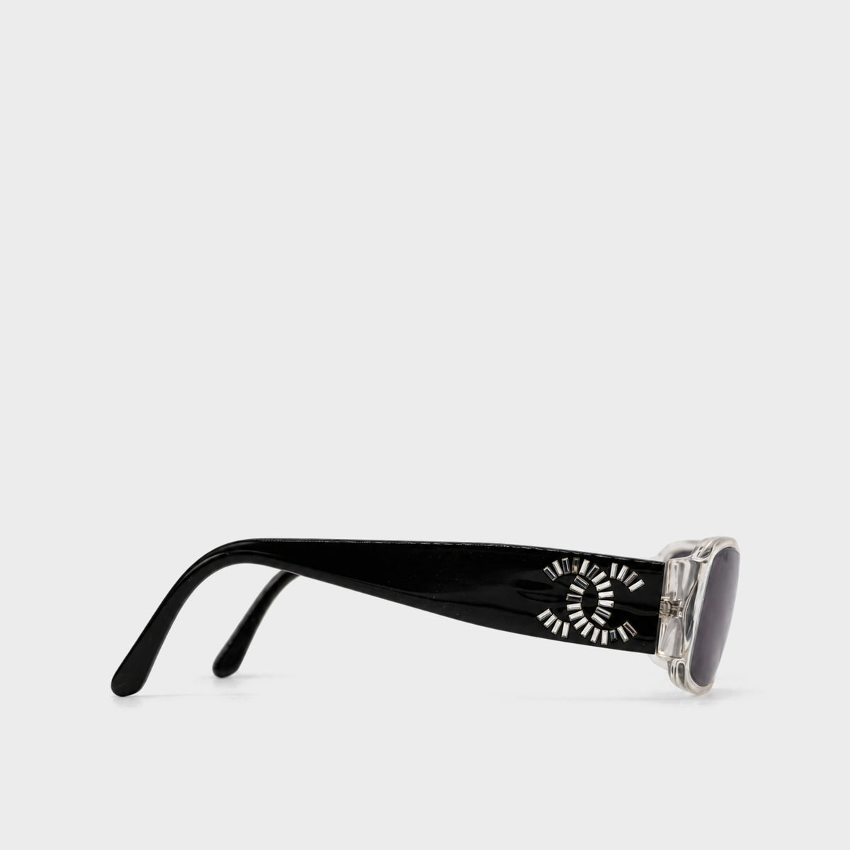 Black Embellished CC Sunglasses Chanel