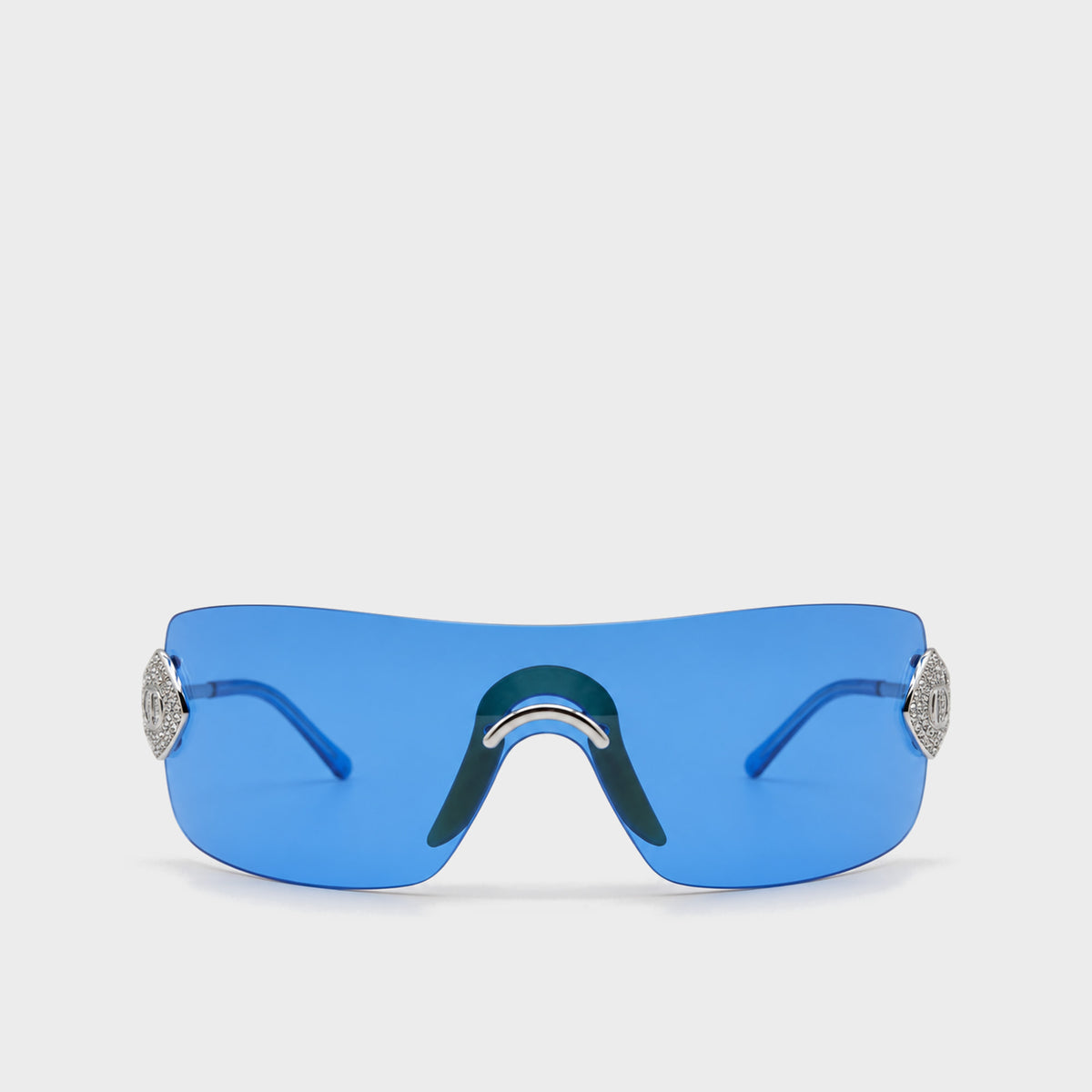 Dior by Galliano F/W 2000 "Alek" Gold Plated Blue Sunglasses